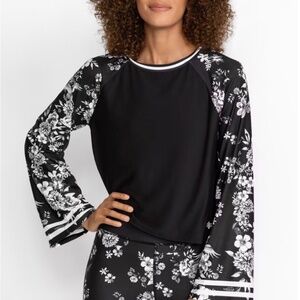 Johnny Was BEE ACTIVE KIMONO SLEEVE Cropped Dreamer SWING TEE Small